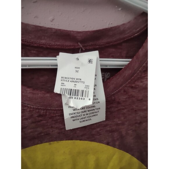 Disney Womens M Hakuna Matata Lion King Short Sleeve Tee Shirt Maroon Burnout - Picture 4 of 8